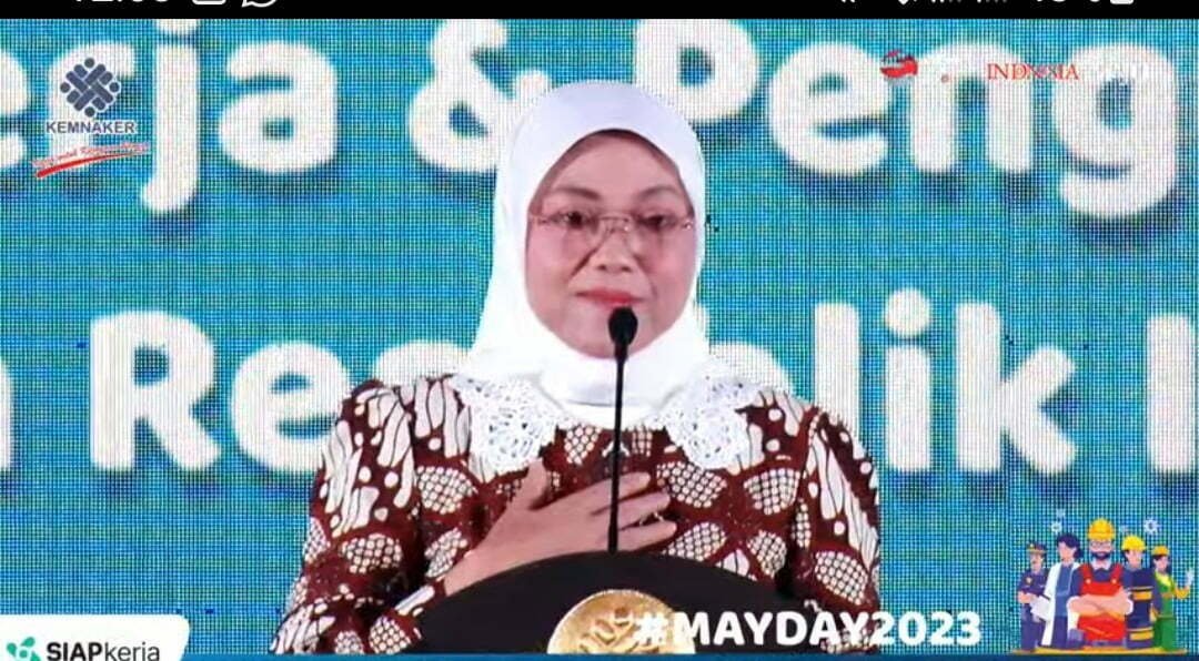 Menaker Ida Fauziyah Berharap Momentum Hari Raya Idul Fitri dan Hari Buruh Sedunia Dapat Merajut Kebersamaan Pekerja, Pemerintah, dan Pengusaha