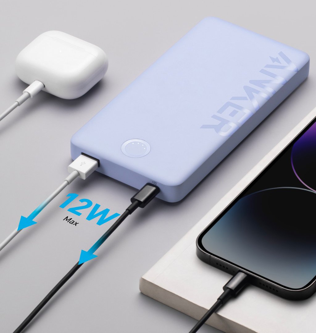 Powerbank ANKER PowerCore PIQ 10K Isi Banyak Gawai dalam Sehari