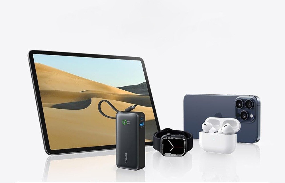 ANKER Nano PowerBank Punya Output 30W Bikin Pengisian Lebih Cepat Lewat Kabel USB-C Tertanam