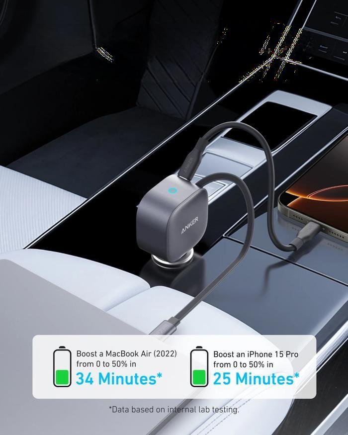 Anker Luncurkan USB-C Car Charger 75W Ultra-Compact dengan Kabel Tarik-Ulang