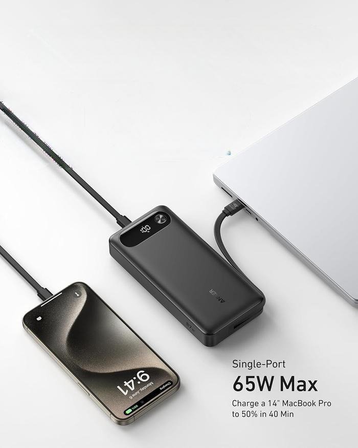 Anker Hadirkan Power Bank 20ribu mAh Dengan Kabel USB-C Terintegrasi
